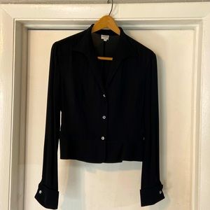 Armani Collezioni black silk blouse sz 8